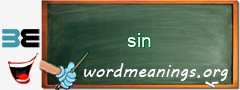 WordMeaning blackboard for sin